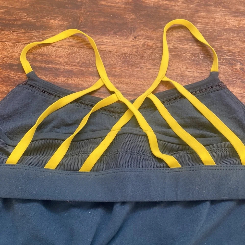 Lululemon teal and lime green Strappy tank top
